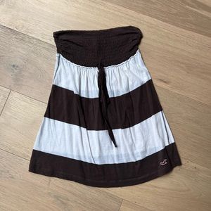 Hollister Brown & white Tube Top